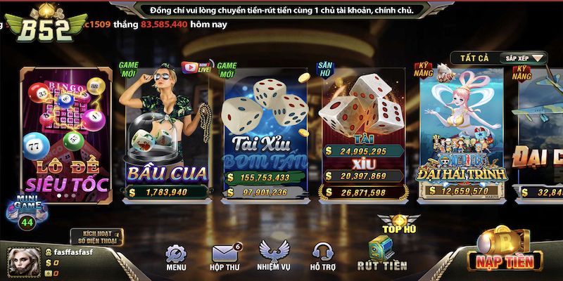 Game bài B52 hỗ trợ giao dịch ngân hàng tiện lợi